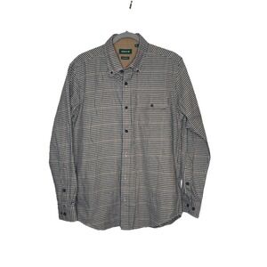 Orvis Men's Cotton Flannel Houndstooth Classic Fit Long Sleeve Shirt M